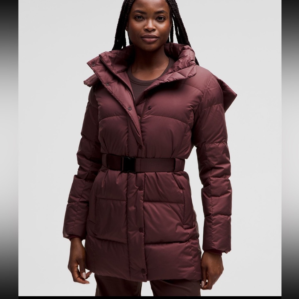 Nwot Lululemon Wunder Puff Belted Waist Jacket Cassis 4